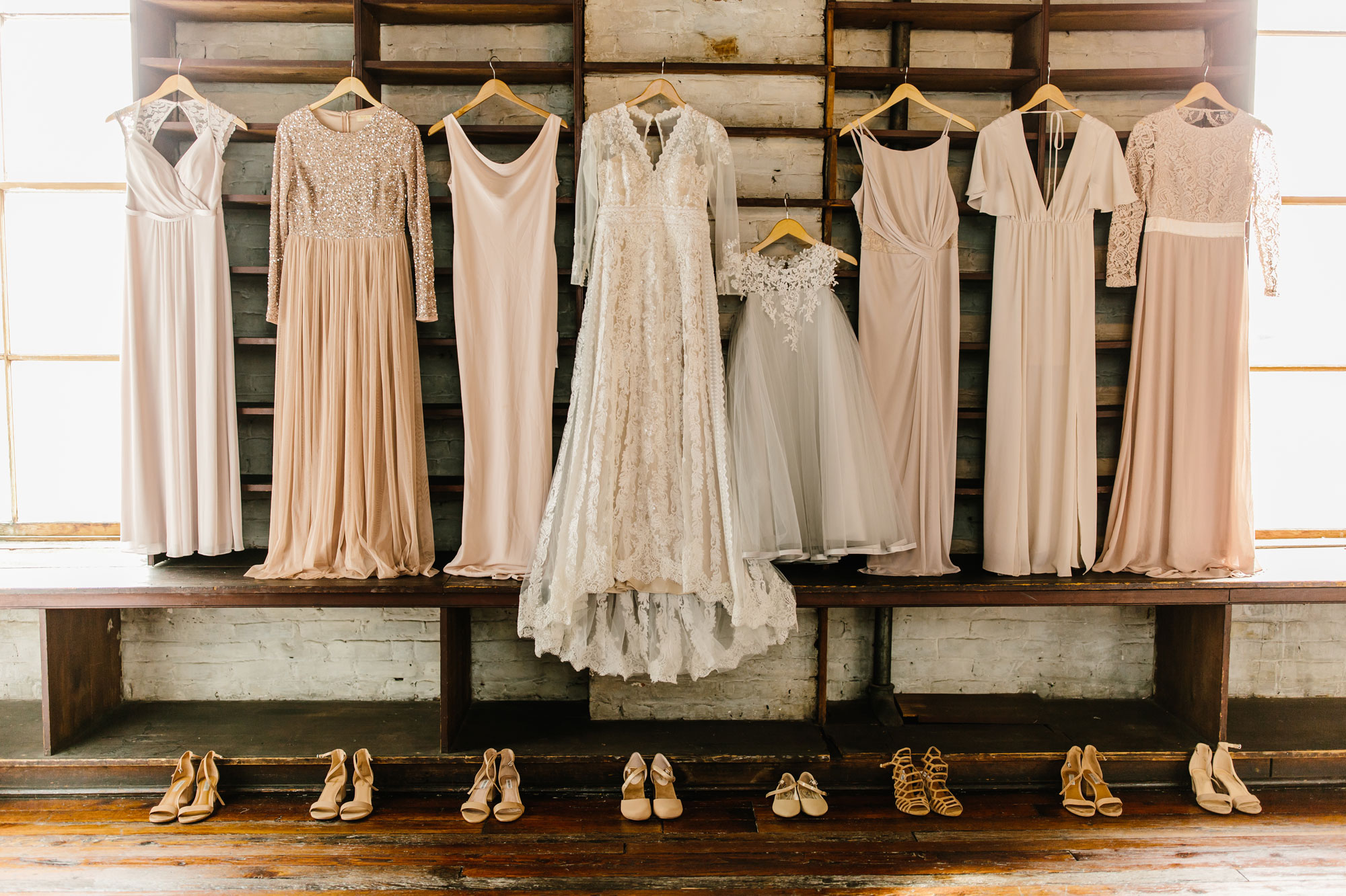 Neutral Boho Mixed Bridesmaid Dresses Lynchburg VA