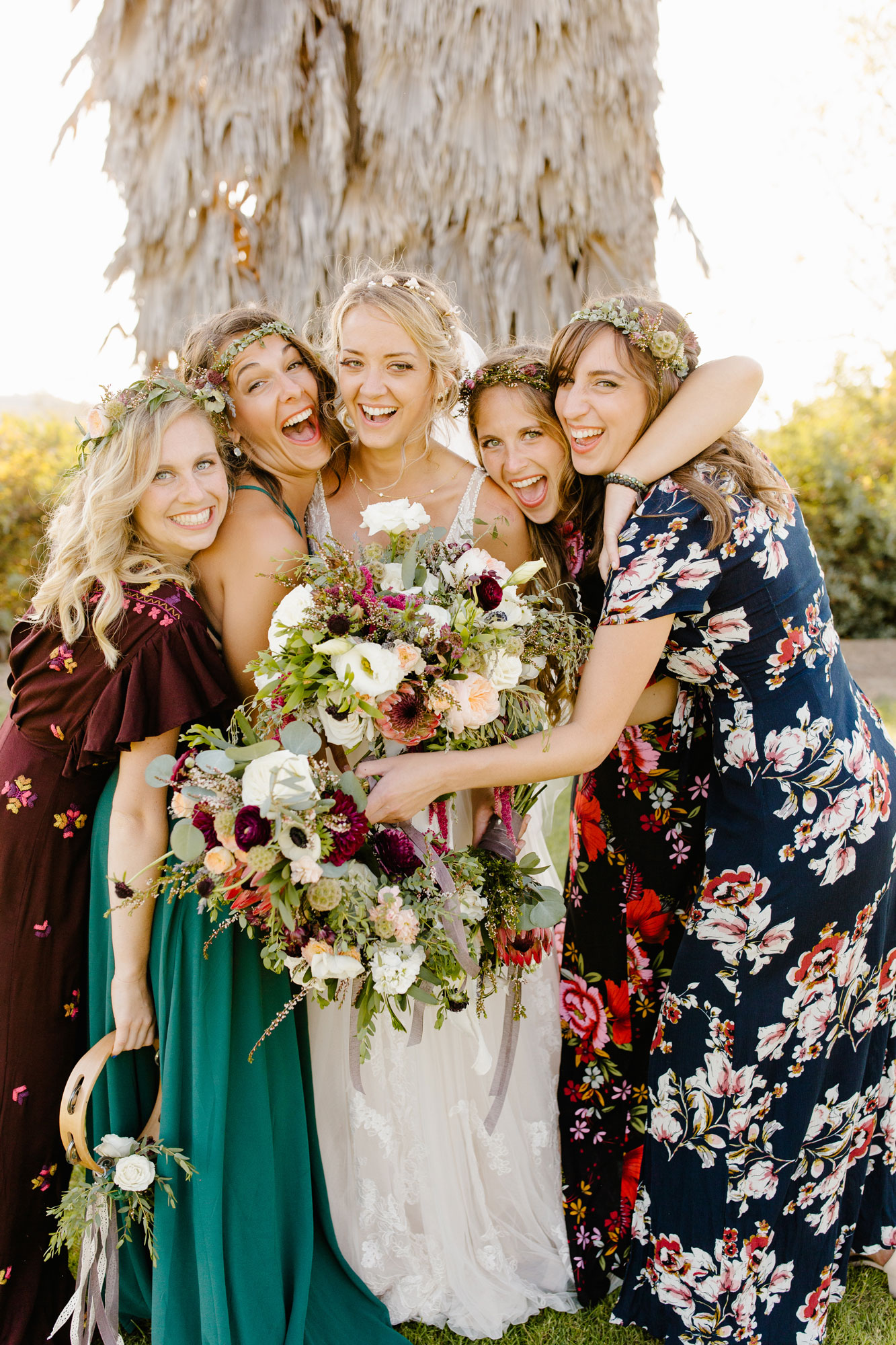 Bridal Party Mix n match dresses Tropical Happiness