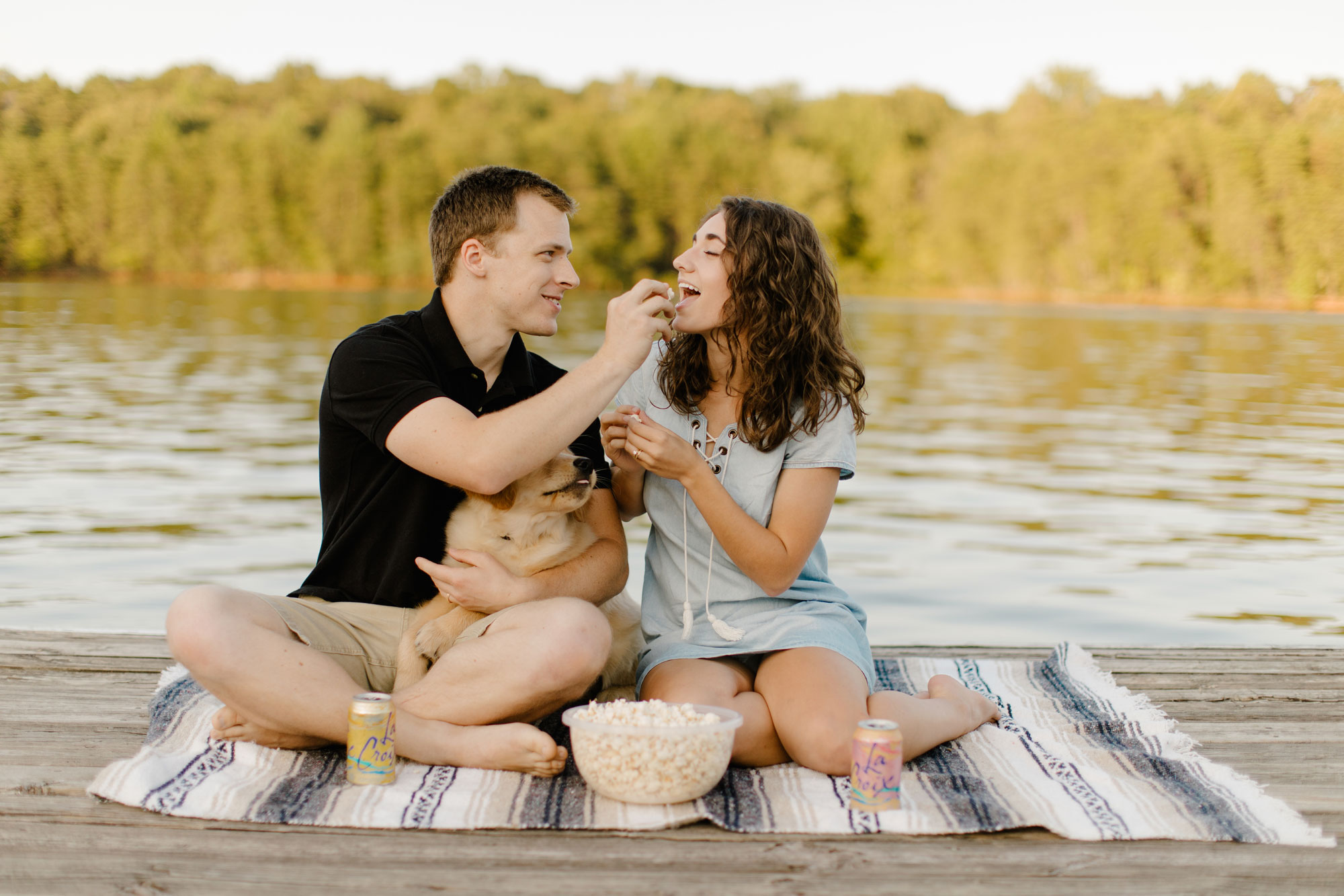 Puppies and Popcorn Engagement Session